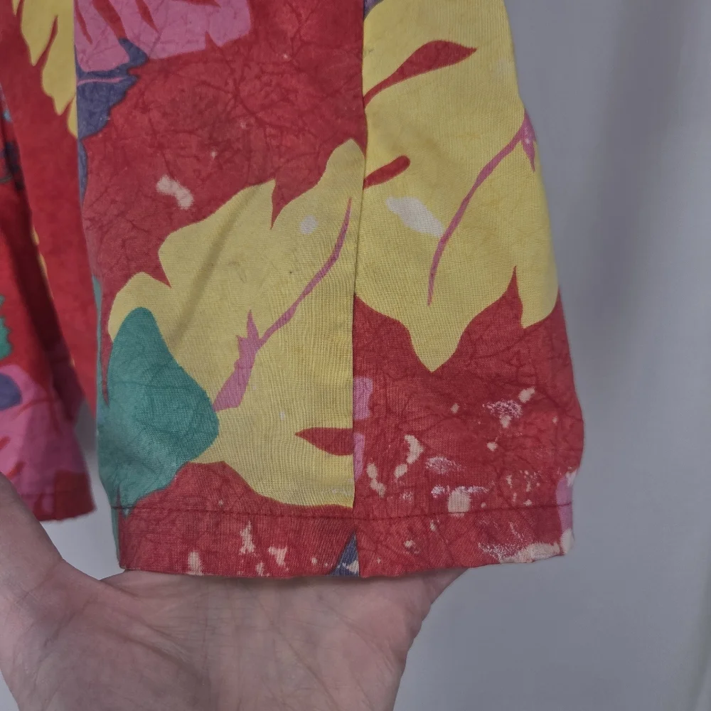 Original Jams Vintage 100% Cotton Swim Trunks 80's Tropical Floral